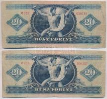 1957. 20Ft (2x) T:III,III-