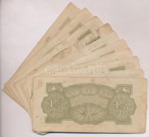 Burma / Japán megszállás 1942. 1/2R (10x) T:II,III
Burma / Japanese occupation 1942. 1/2 Rupee (10x...