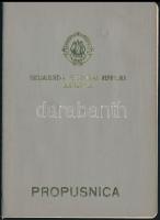 1981 Fényképes jugoszláv határátlépési engedély