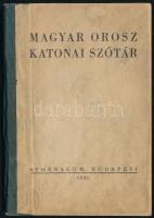 Magyar-orosz katonai szótár. Bp., 1942, Athenaeum, 60 p. Kiadói félvászon-kötés
