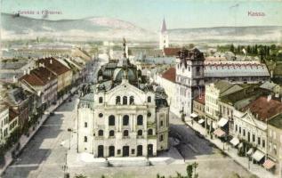 Kassa, Kosice; színház, Fő tér / main square with theatre