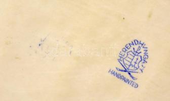 Herendi cipész fiú, kézzel festett, hibátlan, jelzett, m: 18 cm