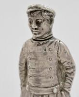 Ezüst(Ag) fűszertartó, legény és leány, 2 db, jelzett, m: 9 cm, nettó: 111,2 g