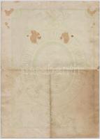 Budapest 1901."Első Biztosító Intézet Katonai Szolgálat Esetére" névre szóló kötvény 1000K...