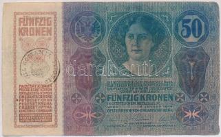 1914. 50K román felülbélyegzéssel T:III