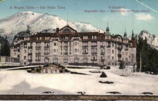 Ótátrafüred, Alt Schmecks, Stary Smokovec (Tátra); Nagyszálló télen / grand hotel in winter (EK)