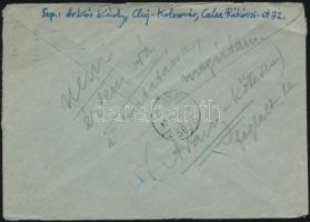 1957 Kós Károly (1883-1977) által megcímzett boríték, levél nélkül, Gergely Pál (1902-1982) könyvtár...