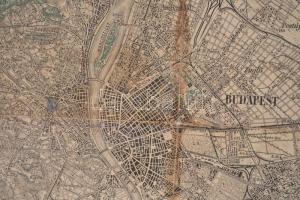 1923 Budapest és környékének katonai térképe, 1:75000, M.Kir. Állami Térképészet, a hátoldala javíto...