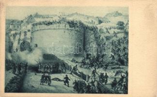 24 db régi motívumlap az 1848-1849-es forradalom és szabadságharcról (Komlós: Negyvennyolc Sorozat I. 1-27-ig, a 20., 14. és 7. kép kivételével) / 24 pre-1945 motive cards of the Hungarian Revolution of 1848