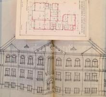 cca 1939 Horthy Miklós út (ma Bartók Béla út) 75. sz. ház dokumentációja, benne alaprajzzal, a házró...