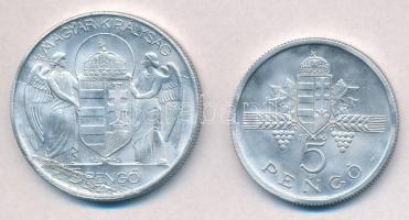 1943. 5P Al "Horthy Miklós születésének 75. évfordulója" + 1945. 5P Al "Parlament&quo...