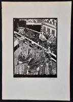 Olvashatatlan jelzéssel: Anzio Porto, klisé, papír, 21,5×16 cm