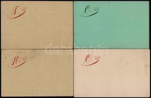 8 db reklámkiadvány és levelezőlap (EFA, Halász Ferenc posztókereskedő, Termelőszövetkezeti belépési...