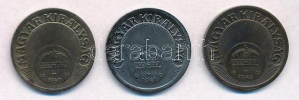 1940-1942. 10f Fe (3xklf) T:1- patina