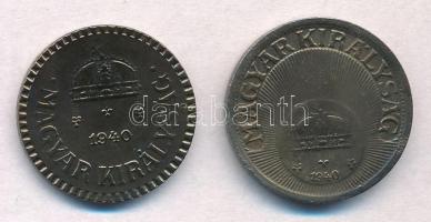 1940. 2f Fe recés + 10f Fe T:1- patina