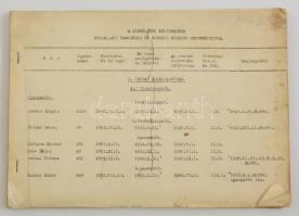 cca 1947 A Budapesti (Fővárosi) Vízművek személyzetének névjegyzéke szolgálati tagozódás és sorrend szerint csoportosítva. Gépirat 58 p.