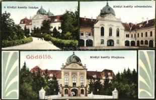 Gödöllő, Királyi kastély, udvar, főbejárat. Heisler Ferencz kiadása, Art Nouveau (EK)