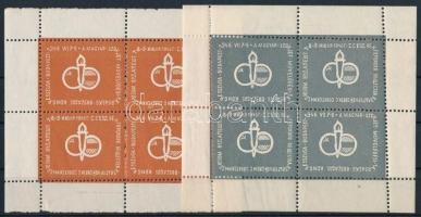 1946 Magyar-szovjet Művelődési Társaság 2 db klf színű levélzáró kisív