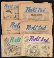 1946-48 A Pesti Izé c. élclap szórványszámai, összesen 49 szám együtt. Változó állapotban, kisebb szakadások előfordulnak.