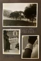 cca 1942 35 db részben művészi igényű városképes fotó: Budapest, Esztergom, dunai hajózás. Berakóban