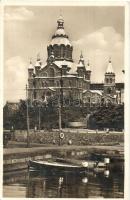 3 db régi európai városképes lap / 3 pre-1945 European town-view postcards: Maastricht, Stockholm, H...