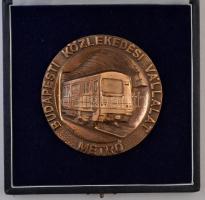 1995. Budapesti Közlekedési Vállalat - Metró / 1970-1995 Br plakett, eredeti tokban T:1-