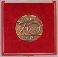 1990. "Budapesti Közlekedési Vállalat - Metró / 1970-1990" Br plakett, eredeti tokban T:1-