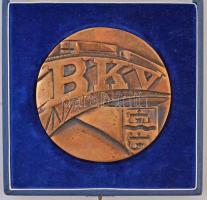 ~1970. "BKV" kétoldalas Br plakett, eredeti tokban (97mm) T:2