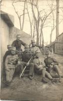 Osztrák-magyar huszár katonák csoportképe / WWI Austro-Hungarian Hussar soldiers group photo
