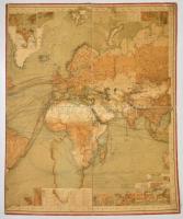 1879 Chart of the World on Mercators projection, constructed by Hermann Berghaus, Gotha, Justus Pert...