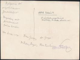1941 A magyarországi némettanárok konferenciája, fotó Csépány Sándor műterméből, hátulján feliratozv...