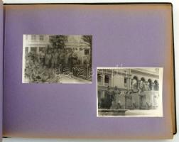 cca 1950-1960 Szocsi, egy üdülés képei (arborétum, kilátótorony, stb.), albumba rendezve, összesen 3...