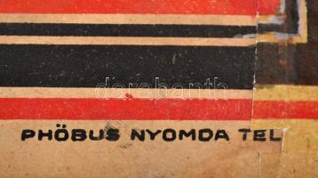 1930 Bardócz Árpád (1882-1938): Meteor porosz szalon szén, art deco reklám plakát, Phöbus nyomda, re...