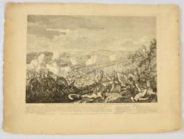 cca 1760 The Battle of Lowositz in Bohemia 1st October 1756. Nagyméretű rézmetszet. London, Bowles. Szép állapotban / Large Engraving, platemark. Nice condition 35x47 cm