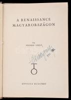 Pálinkás László: A renaissance Magyarországon. Officina Képeskönyvek. Bp.,1942, Officina. Fekete-feh...