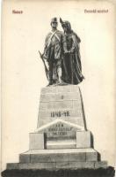 Kassa, Kosice; Honvéd szobor. 1848-49-es magyar szabadságharc honvéd emlékmű. A 9-ik honvéd zászlóalj emlékének / monument, memorial statue of the Hungarian Revolution in 1848 (EK)
