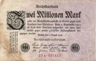 Német Birodalom 1910-23. 1000M, 1000M 1000.000M fny-sal, 2000.000M T:II/III,III