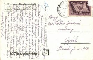 1948 Budapest, a Szovjetunióból visszatért 1848-as szabadságharci honvédzászlók átvétele. 100 éves a...