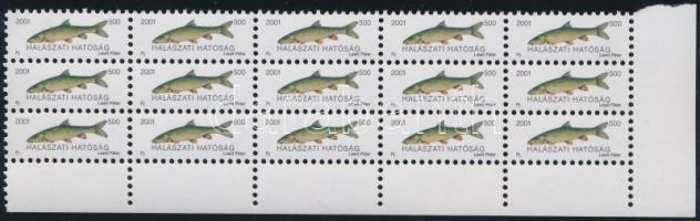 2001 Halászati hatósági bélyeg 15-ös tömb