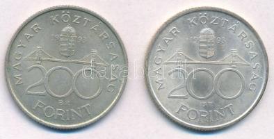 1993. 200Ft Ag "MNB" (2x) T:2