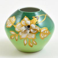 Wallendorf kis váza, kézzel festett, jelzett, hibátlan, m:6 cm