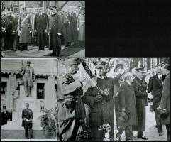 cca 1930 Horthy Miklós kormányzóról készült fényképek másolatai, Fekete György (1904-1990) budapesti fényképész gyűjtéséből 4 db mai nagyítás, 15x10 cm