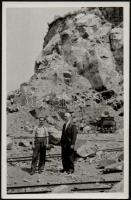 1956 Kőfejtők, kőbányák (Sárospatak, Sátoraljaújhely, Gönc, Bodrogkőváralja), 9 db feliratozott vint...