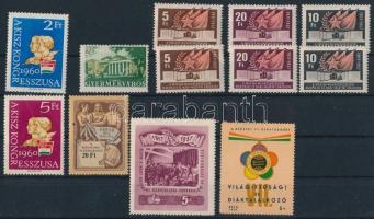 12 db mozgalmi bélyeg az 1950-es évekből