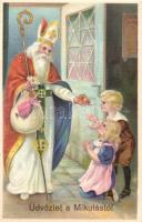 Üdvözlet a Mikulástól! / Saint Nicholas. litho