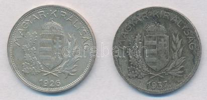 1926. 1P Ag + 1937. 1P Ag T:2 patina
