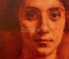 Czigány Dezső (1883-1938): Női portré. Olaj, vászon, jelzett, restaurált, 39×31 cm Hátoldalán kézzel...