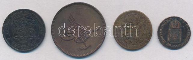 4db-os vegyes magyar és külföldi rézpénz tétel, közte 1816O 1/4kr Cu; Oszmán Birodalom 1861. (1277/4...