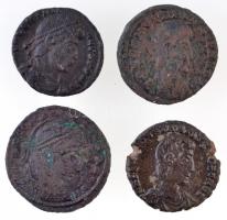 4db-os vegyes római rézpénz tétel a Kr. u. IV. századból T:2-,3 4pcs of Roman copper coins from the 4th century AD C:VF,F