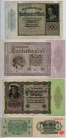 Német Birodalom / Weimari Köztársaság 1914-1923. 8db klf bankjegy T:II,III German Empire / Weimar Republic 1914-1923. 8pcs of diff banknotes C:XF,F